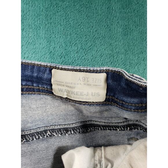 Diesel Jeans Size 16 Youth Girls Blue Pants Stretch Waykee J Mid Rise Straight - Picture 3 of 14